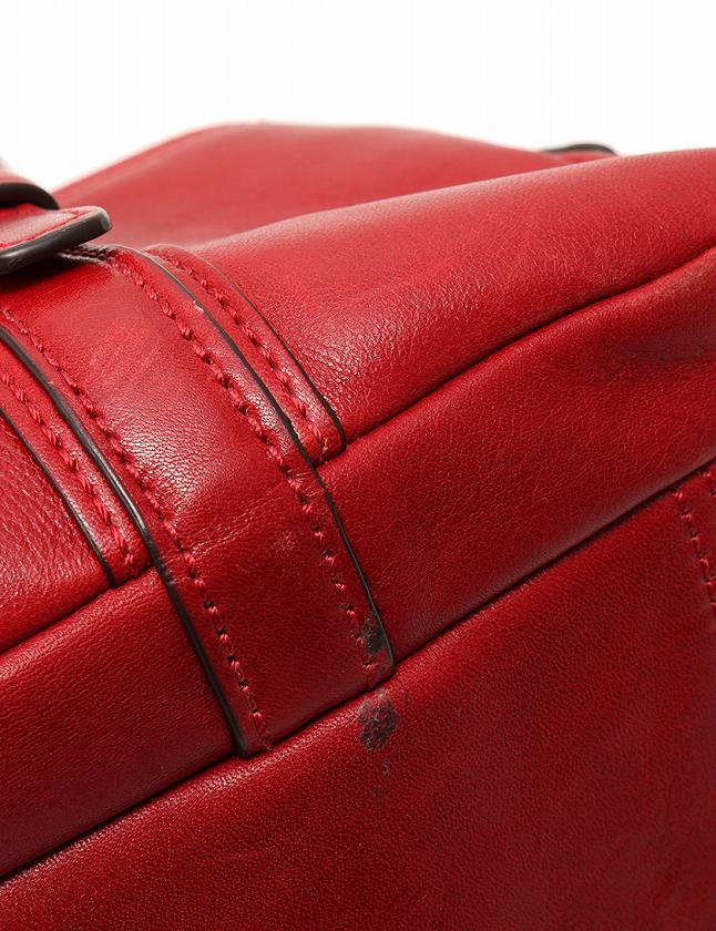 コーチ COACH ショルダーバッグ ハンドバッグ 赤 レッド シルバー