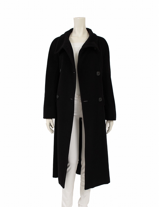 マックスマーラ MAX MARA ロングコート 黒 ブラック S アウター