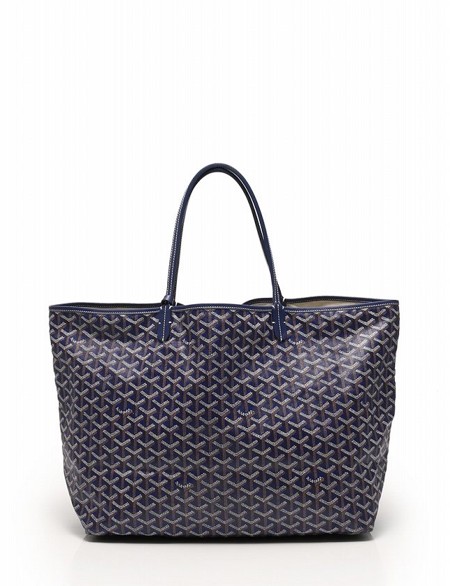 ゴヤール GOYARD トートバッグ サンルイ GM ネイビー 紺 レザー 総柄  