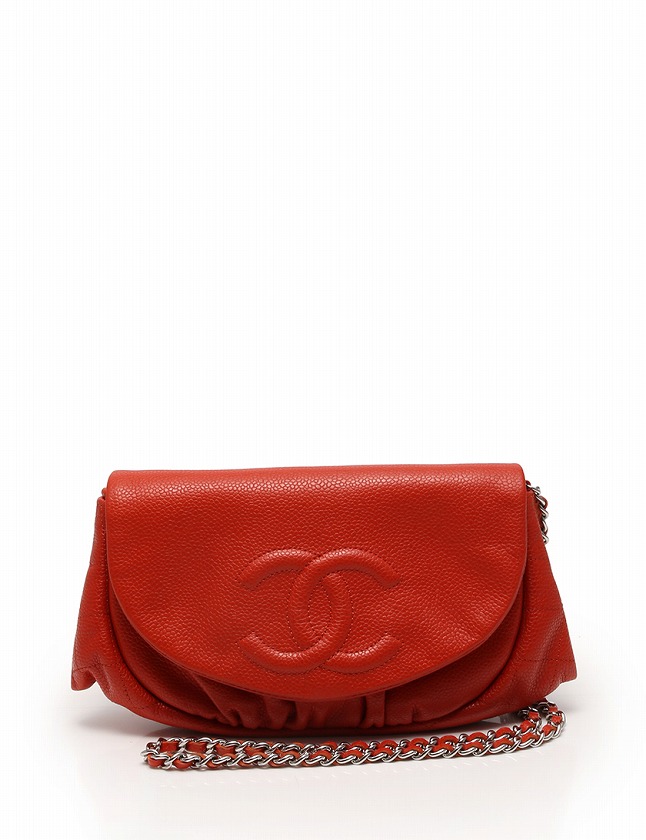 シャネル CHANEL ショルダーバッグ ハーフムーン チェーンウォレット 