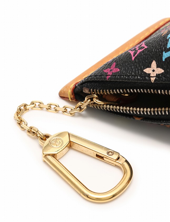 ルイヴィトン LOUIS VUITTON コインケース ベルランゴ モノグラム マルチカラー ノワール 黒 ブラック 小物 レザー M58029 キーリング付き レディース