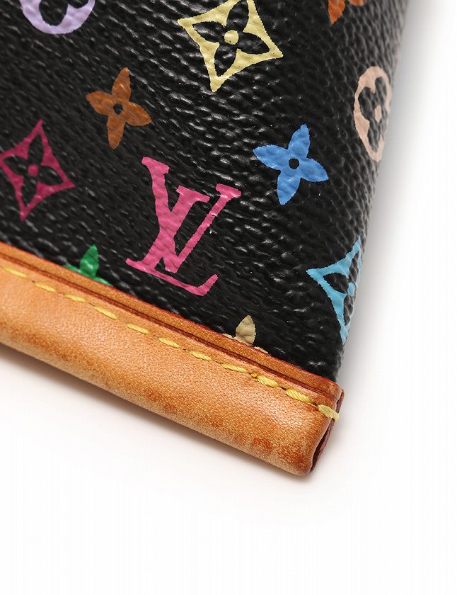 ルイヴィトン LOUIS VUITTON コインケース ベルランゴ モノグラム マルチカラー ノワール 黒 ブラック 小物 レザー M58029 キーリング付き レディース