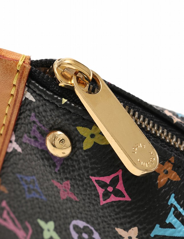 ルイヴィトン LOUIS VUITTON コインケース ベルランゴ モノグラム マルチカラー ノワール 黒 ブラック 小物 レザー M58029 キーリング付き レディース
