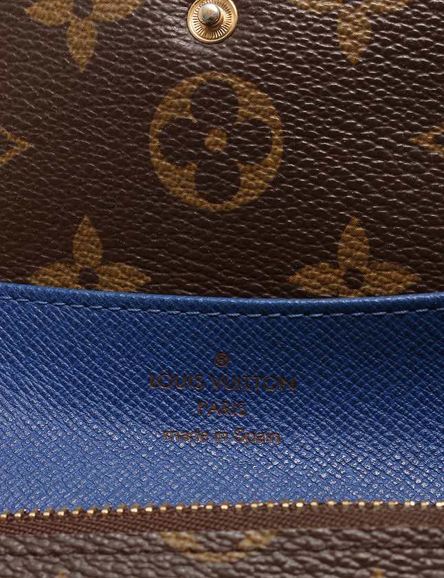 ★極上美品★ 希少ブルー 青 ポルトフォイユ・エミリー 長財布 二つ折り」 LOUIS VUITTON ルイ・ヴィトン 財布 モノグラム レディース