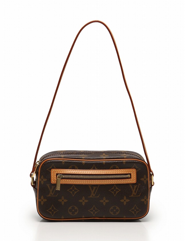 保存袋付 LOUIS VUITTON モノグラム ショルダーバッグ ダークブラウン
