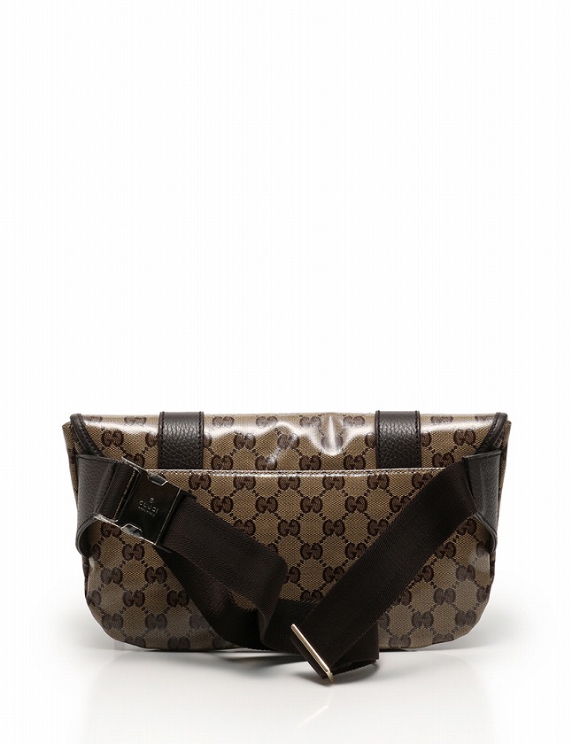 GUCCI GG キャンバス ボディバッグ ウエスト 374617 ブラウン