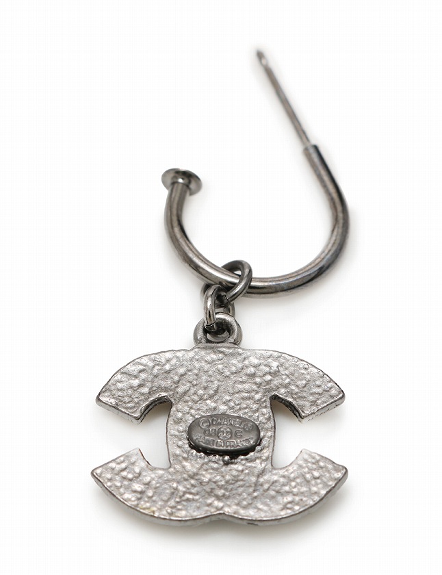 CHANEL ラインストーン メタリック ピアス CHANEL シャネル ココ