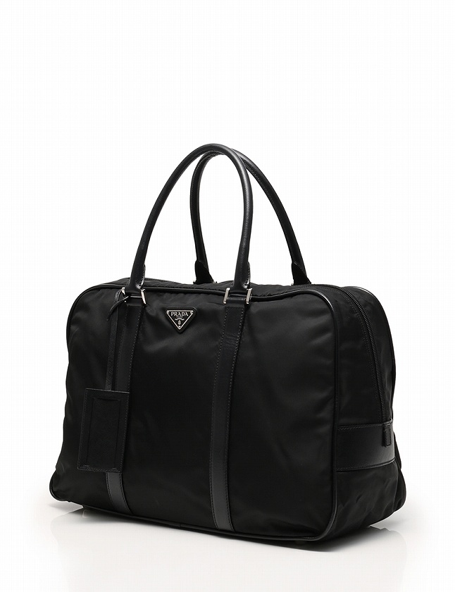 プラダ PRADA ビジネスバッグ ボストンバッグ 黒 ブラック ナイロン 