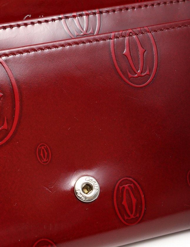 カルティエ Cartier 長財布 ハッピーバースデー ボルドー 赤