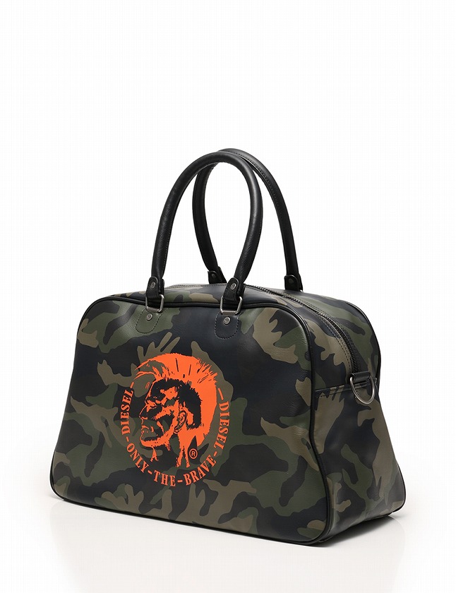 ディーゼル DIESEL ボストンバッグ ショルダーバッグ カーキ 黒 