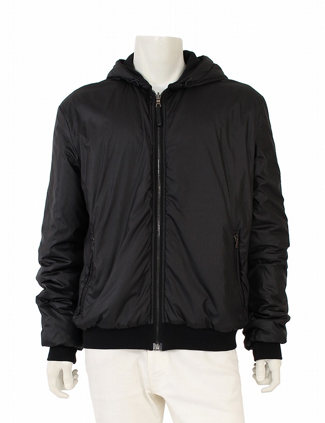 プラダスポーツ PRADA SPORT ブルゾン パーカー 黒 ブラック XXL 