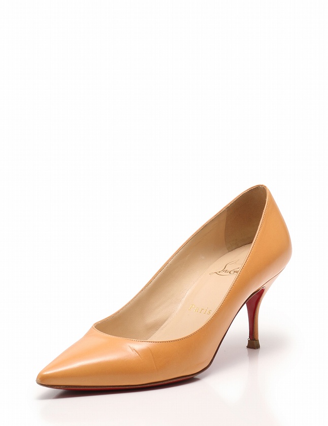 クリスチャンルブタン Christian louboutin パンプス ヒール オレンジ 