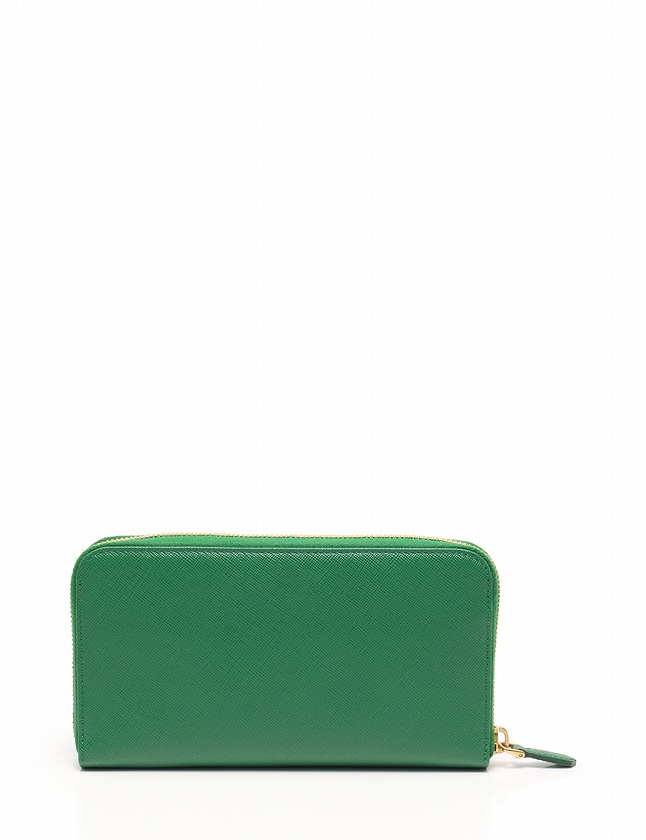 プラダ Prada 長財布 ラウンドファスナー 緑 グリーン ゴールド 小物 サフィアーノレザー 1ml506 箱付き レディース 114 ベクトルパーク