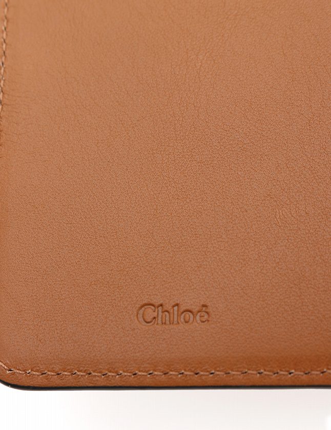 クロエ CHLOE ノートカバー 茶色 ブラウン ゴールド 小物 レザー 