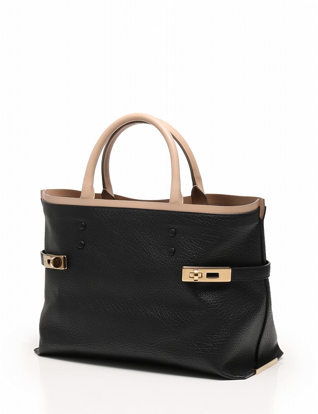 クロエ CHLOE トートバッグ ハンドバッグ シャーロット レザー 黒 