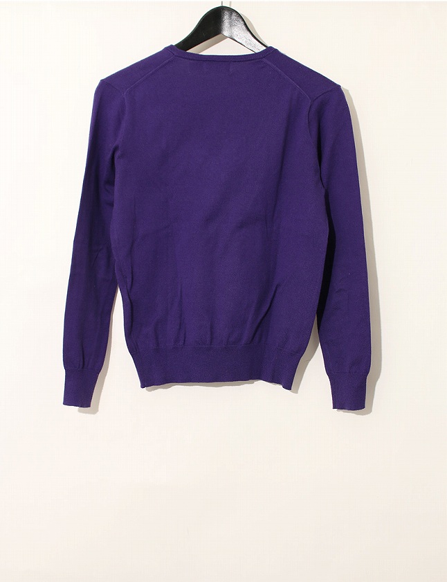 POLO RALPH LAUREN - POLObyRalphLauren(ポロラルフローレン) 長袖セーター サイズM レディース - パープル Vネック POLO RALPH LAUREN - POLObyRalphLauren(ポロラルフローレン