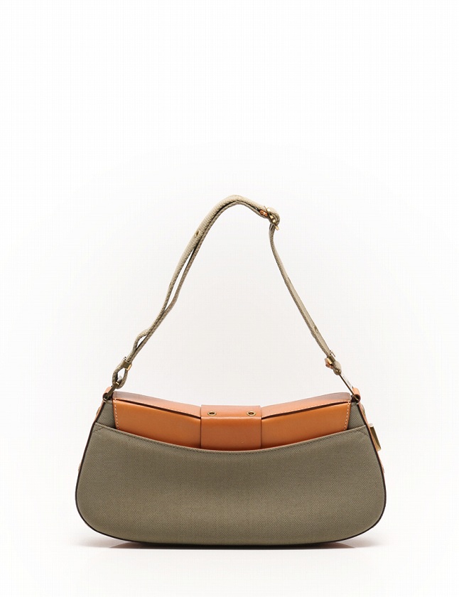 CHRISTIAN DIOR ショルダーバッグ ベージュ Christian Dior クリスチャンディオール キャンバスレザーラージ