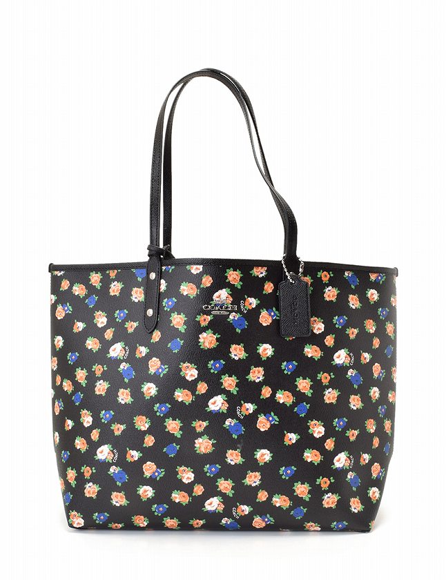 コーチ COACH トートバッグ ショルダーバッグ 黒 マルチカラー 