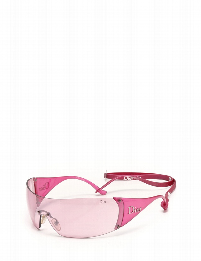 スポーツサングラス ホワイト/パープル ケース付き Dior スポーツ