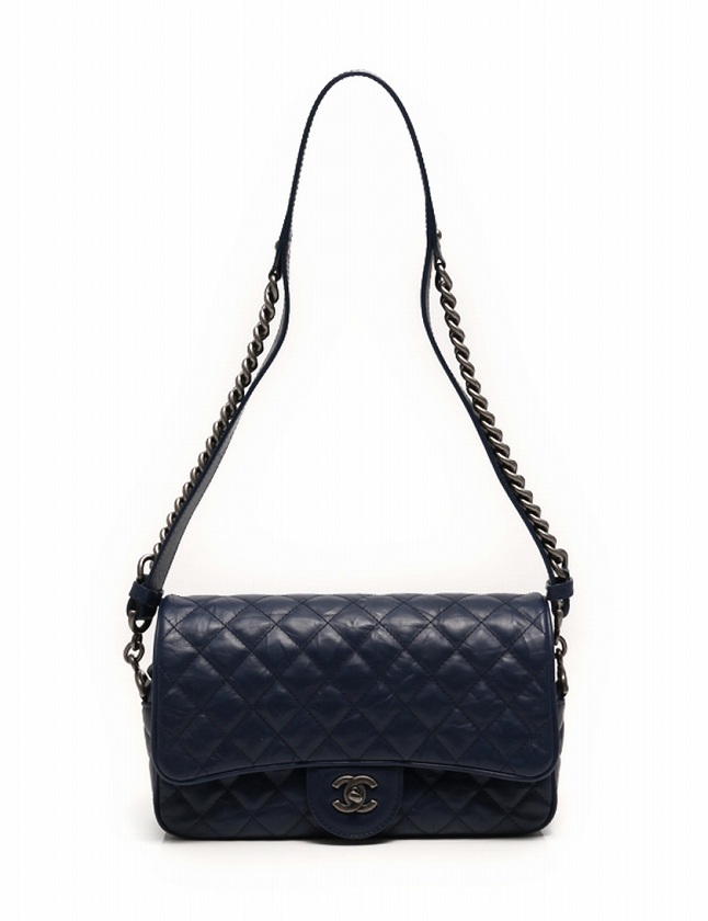 シャネル CHANEL ショルダーバッグ マトラッセ ネイビー 紺 