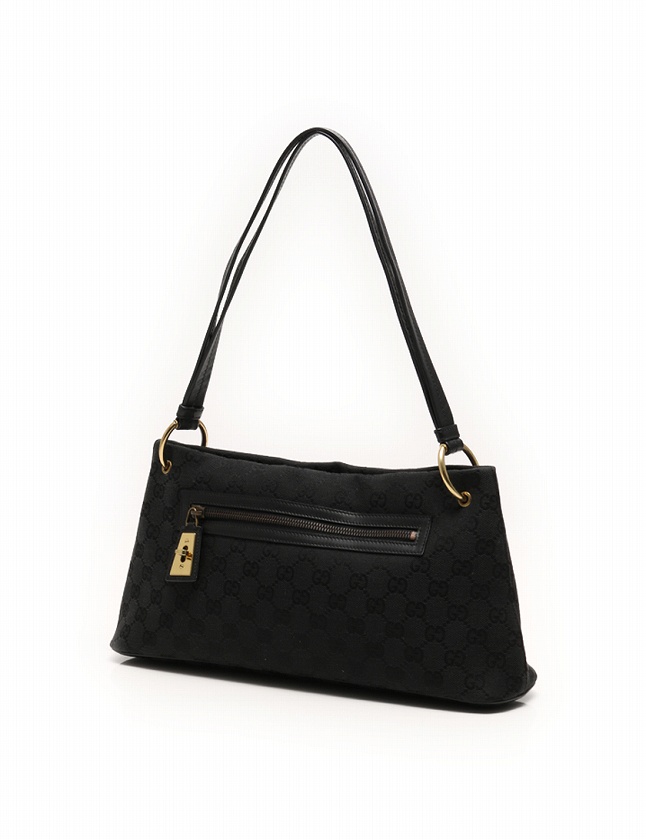 グッチ GUCCI ショルダーバッグ 黒 ブラック ゴールド GG
