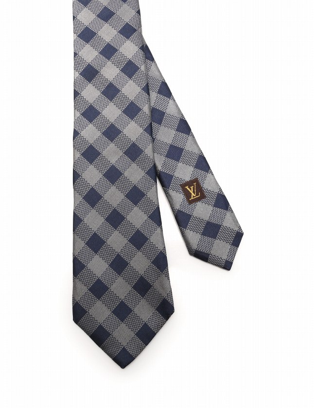 箱付き‼️ LOUIS VUITTONルイヴィトン チェック ネクタイ