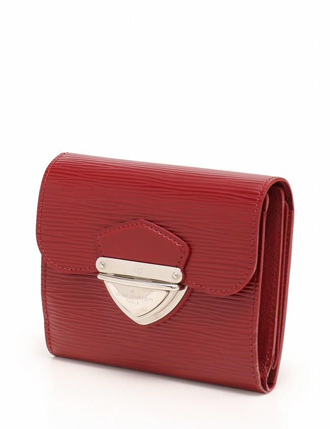 ヴィトンエピレザー 赤 三つ折り財布