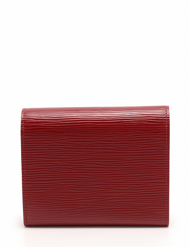 LOUIS VUITTON レッド 三つ折り財布 保存袋付き