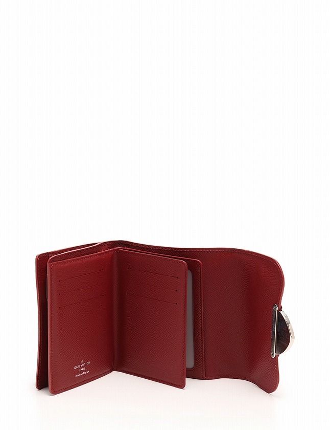 LOUIS VUITTON レッド 三つ折り財布 保存袋付き