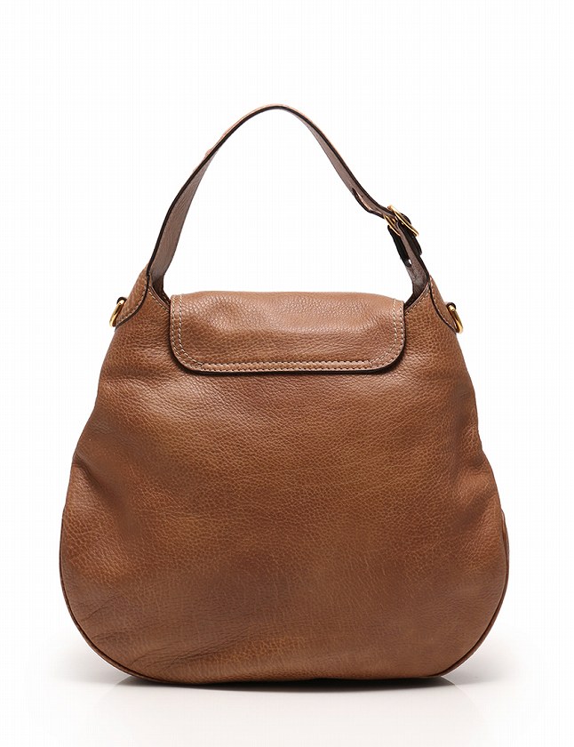 グッチ GUCCI ハンドバッグ ショルダーバッグ 茶色 ブラウン レザー 