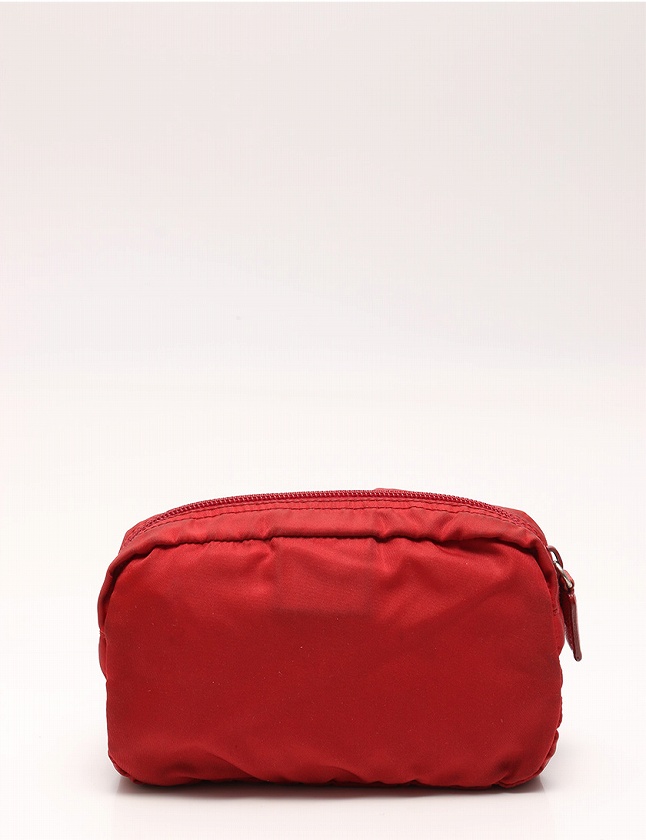 プラダ PRADA ポーチ メイクポーチ 赤 レッド 小物 ナイロン