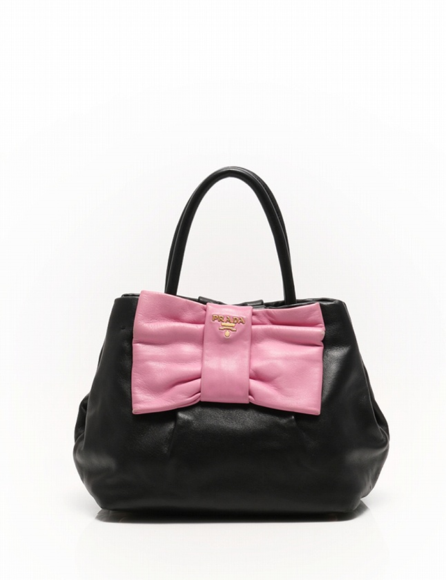 プラダ PRADA ハンドバッグ ショルダーバッグ 黒 ブラック ピンク 