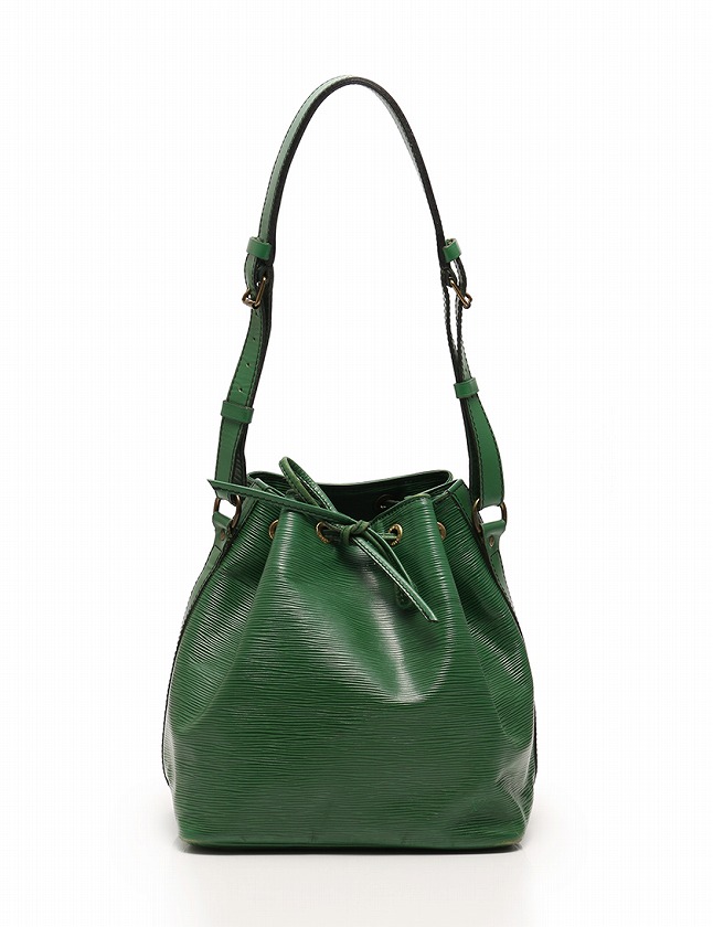 ルイヴィトン LOUIS VUITTON ショルダーバッグ 巾着バッグ プチノエ 緑 