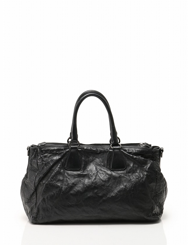 PRADA プラダ トートバッグ ブラック ナイロン/レザー 【435