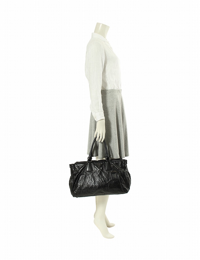 プラダ PRADA ハンドバッグ ショルダーバッグ 黒 ブラック