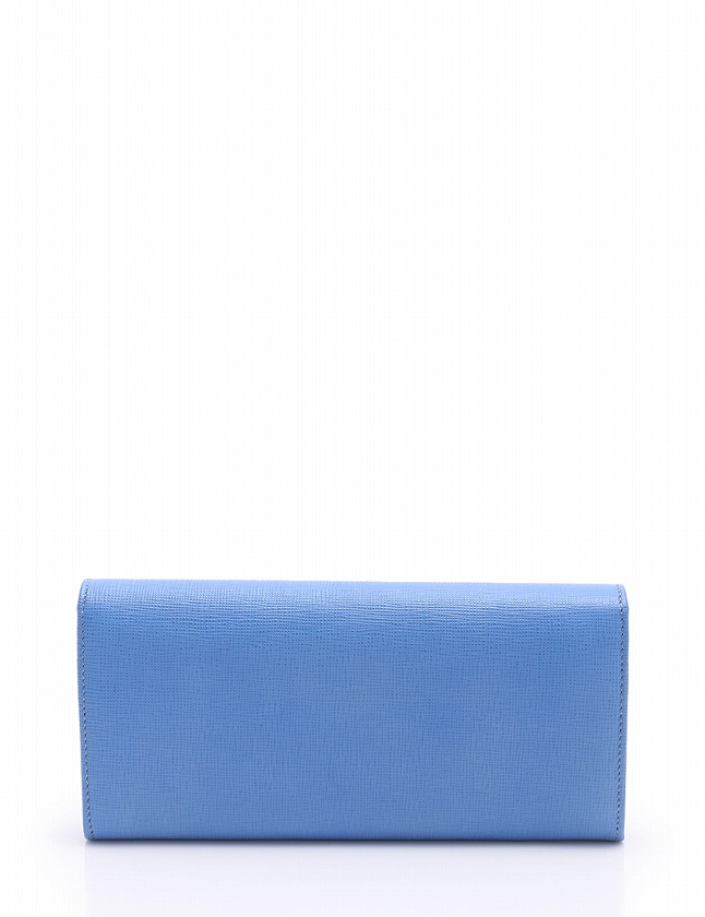フェンディ FENDI 長財布 青 ブルー ゴールド 小物 レザー 8M0251 