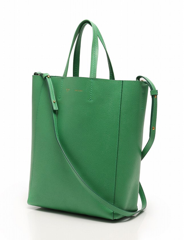 セリーヌ CELINE トートバッグ ショルダーバッグ バーティカル スモール カバ 緑 グリーン レザー 176183 2WAY レディース