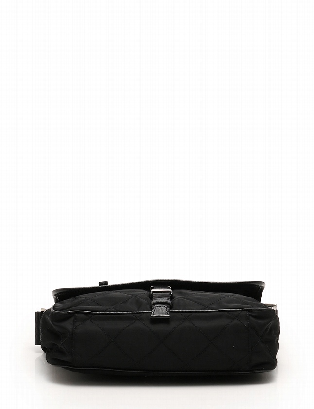 プラダ PRADA ショルダーバッグ 黒 ブラック ナイロン レザー