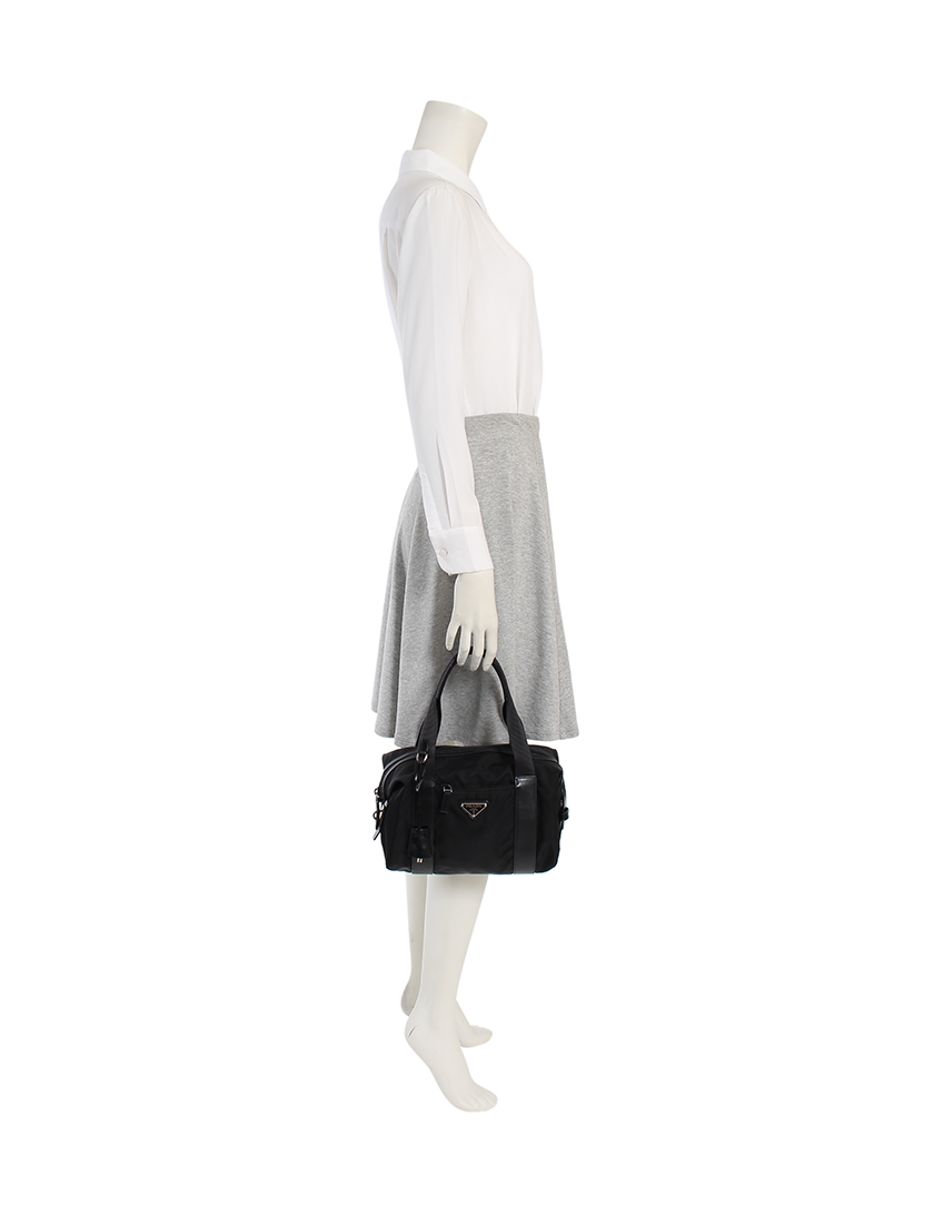 プラダ PRADA ハンドバッグ ミニボストンバッグ 黒 ブラック