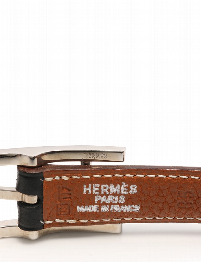 エルメス HERMES ベルト 革ベルト アピ 3 カンタン 黒 茶色 ゴールド