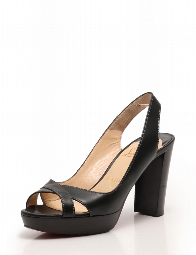 クリスチャンルブタン Christian louboutin サンダル ヒール 黒 