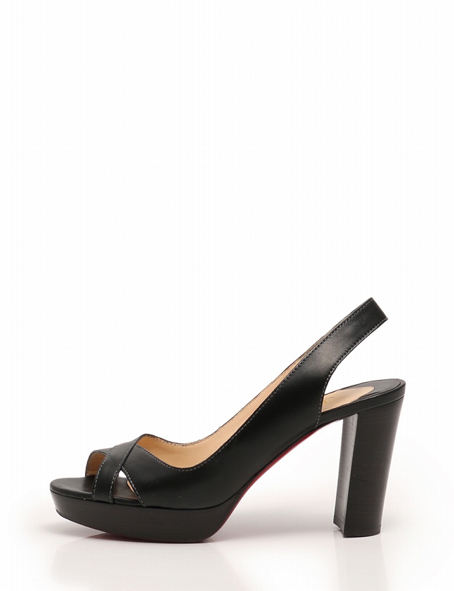クリスチャンルブタン Christian louboutin サンダル ヒール 黒 