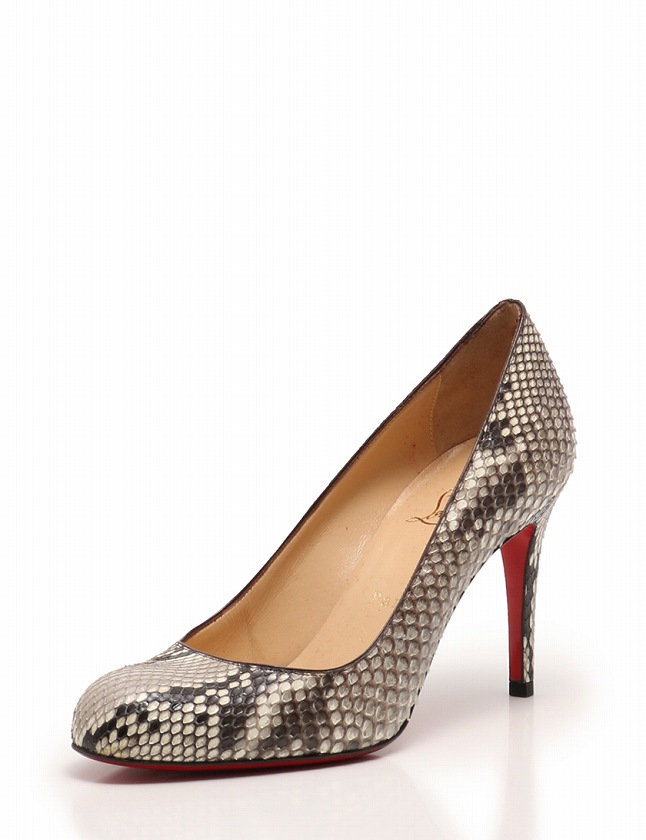 クリスチャンルブタン Christian louboutin パンプス ヒール グレー 黒 