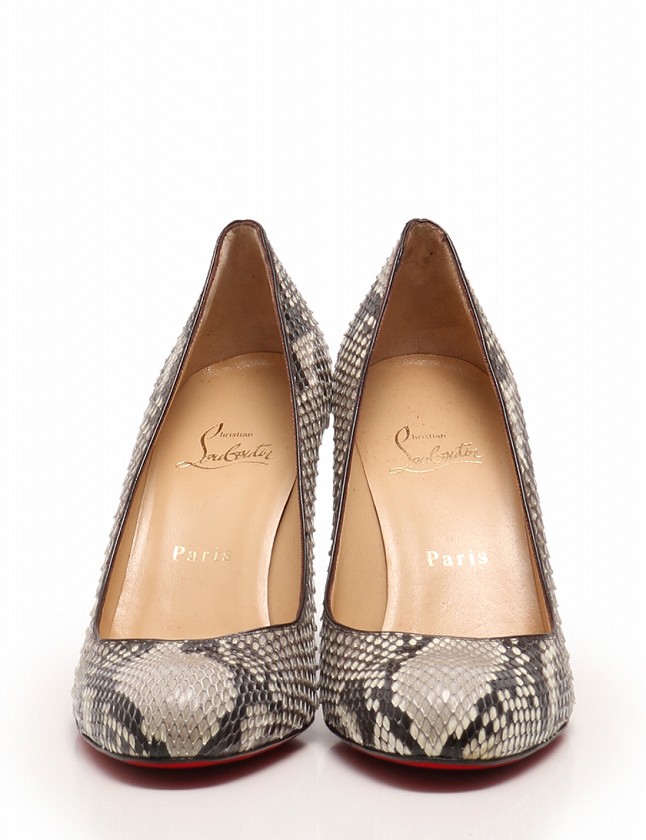 クリスチャンルブタン Christian louboutin パンプス ヒール グレー 黒 