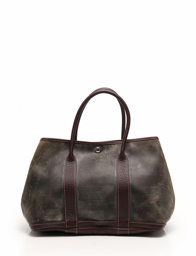 エルメス HERMES トートバッグ ガーデンパーティ PM こげ茶 ブラウン  