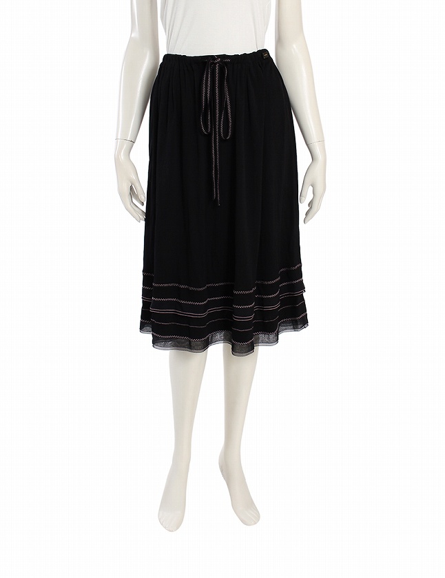 CHANEL　シャネル　スカート　格子　フレアスカート　38 フェミニンでエレガント】 CHANEL スカート (CHANEL/スカート