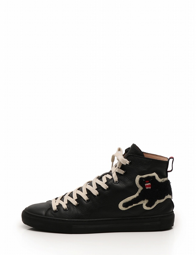 グッチ GUCCI スニーカー ミドルカット パンサー 黒 ブラック 白 赤 