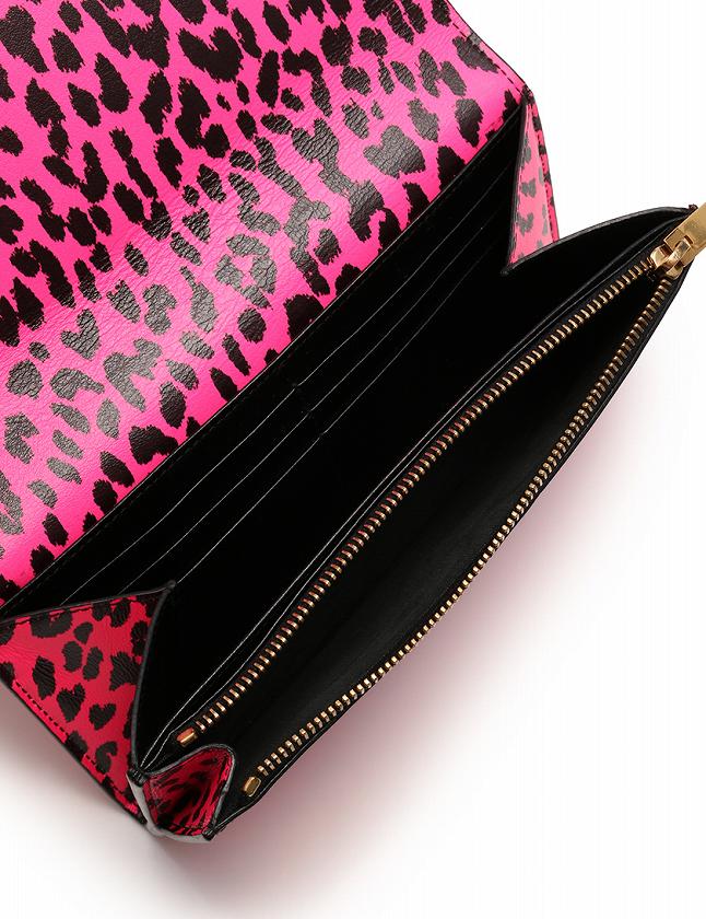 サンローラン パリ SAINT LAURENT PARIS 長財布 ピンク 黒 小物 