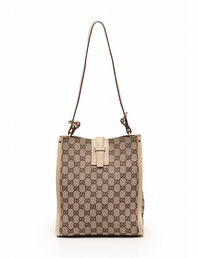 グッチ GUCCI ショルダーバッグ ベージュ GGキャンバス レザー 110292 