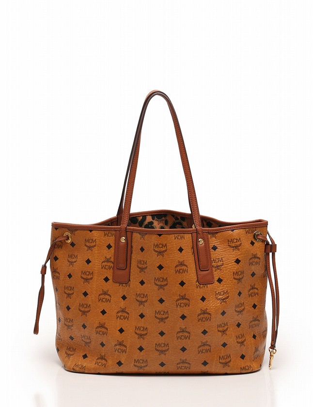 エムシーエム MCM トートバッグ ショルダーバッグ 茶色 黒 ゴールド 総 